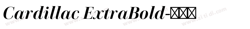Cardillac ExtraBold字体转换